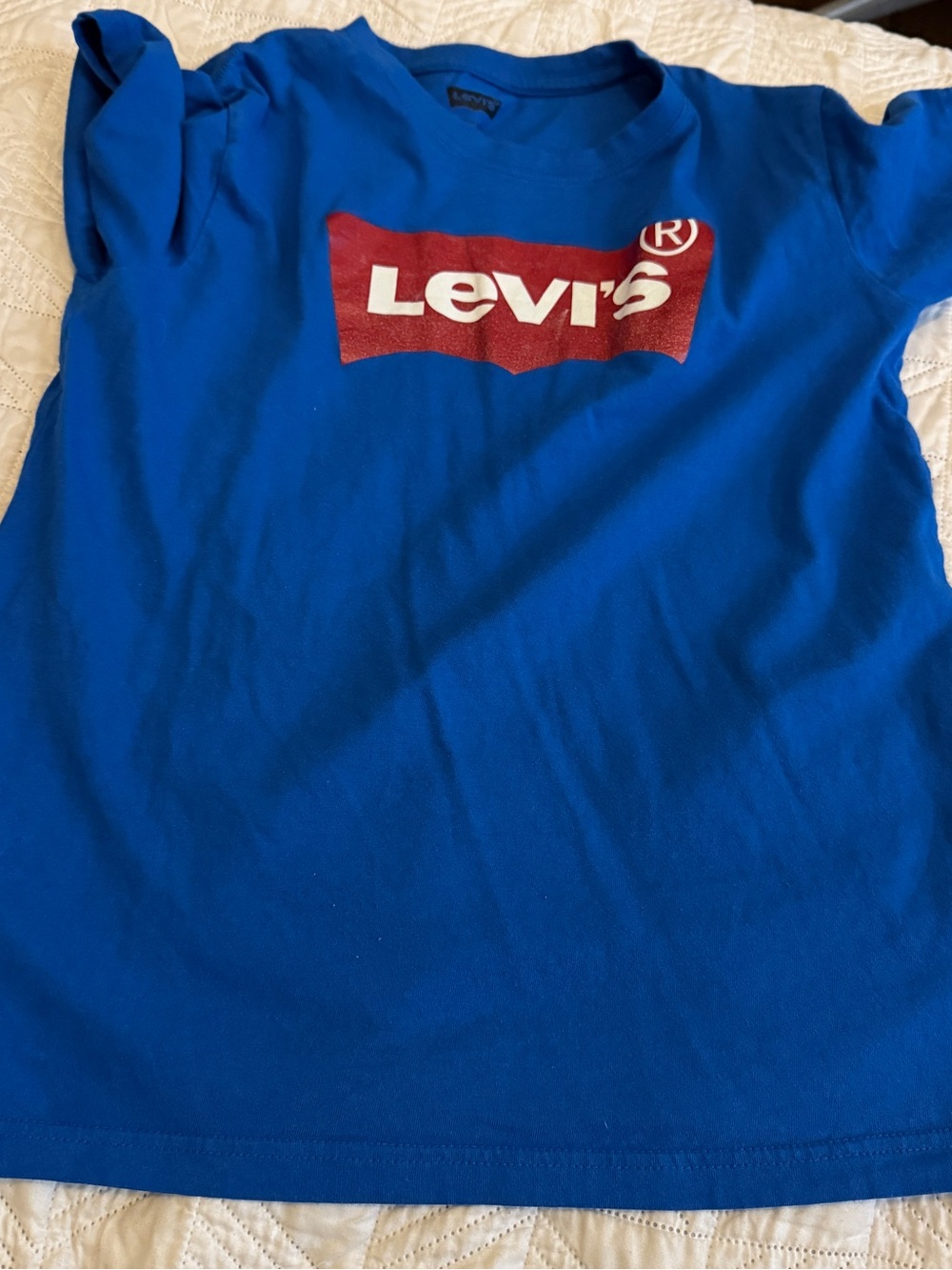 Levi's Blue Tee with Red Logo